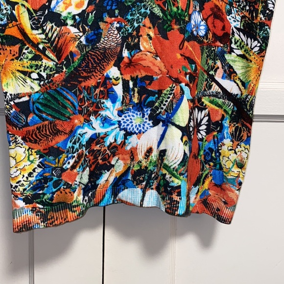 Philosophy Small Tropical Print Colorful Short Sleeve Top - Picture 6 of 8